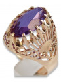Russian Soviet rose 14k 585 gold Alexandrite Ruby Emerald Sapphire Zircon ring  vrc020