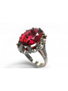 Russian Soviet rose 14k 585 gold Alexandrite Ruby Emerald Sapphire Zircon ring  vrc079