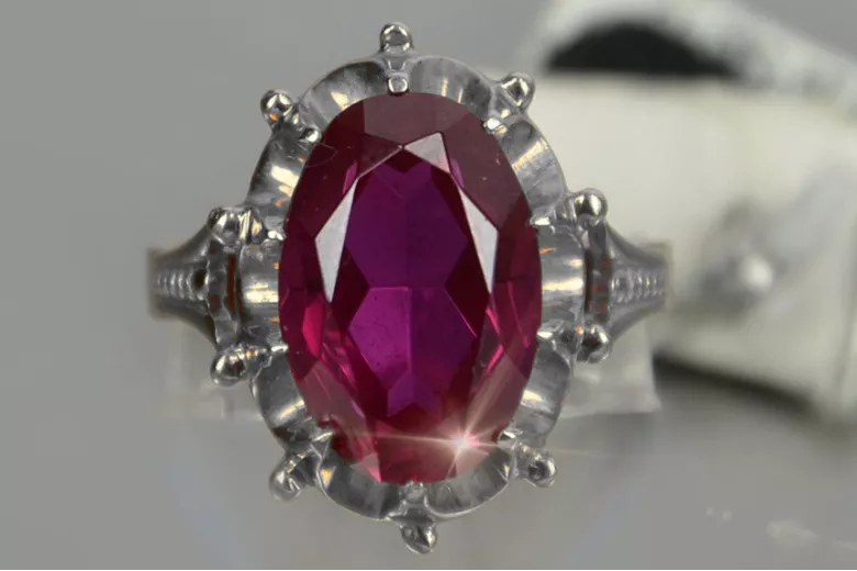 Sovietic rus a crescut 14k 585 aur Alexandrite Ruby Emerald Safir Zircon inel vrc079