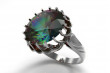 Russian Soviet 925 silver ring Alexandrite Ruby Emerald Sapphire Zircon ring vrc035s