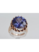 Vintage Silver Rose Gold Plated Ring 925 Alexandrite Ruby Emerald Sapphire Zircon vrc035rp