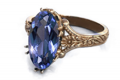 Руски съветски сребърен розов позлатен пръстен 925 александрит рубин изумруден сапфир циркон vrc084rp