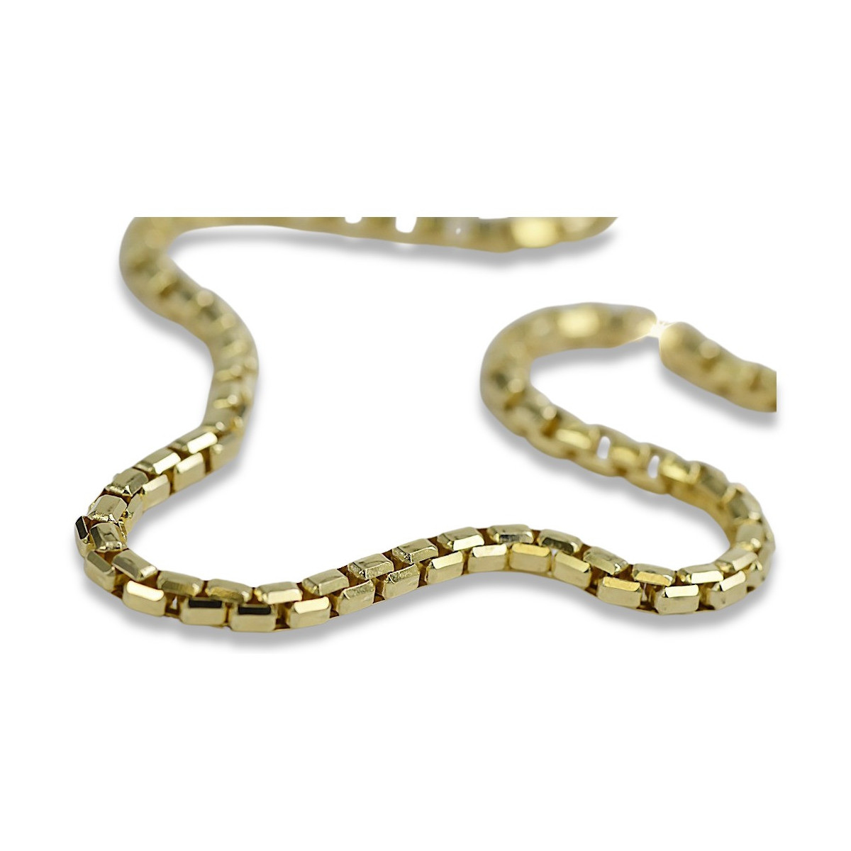 Итальянский желтый 14k 585 золото Новый веревочный шнур браслет cb078y