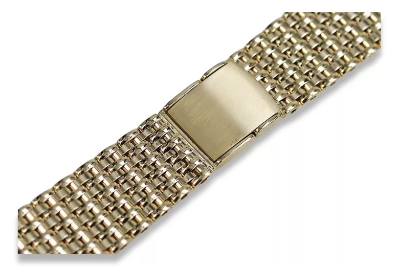 Yellow 14k 585 gold man's watch bracelet mbw013y