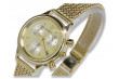 Italian Yellow 14k 585 gold lady wristwatch Geneve watch lw019y&lwb003y