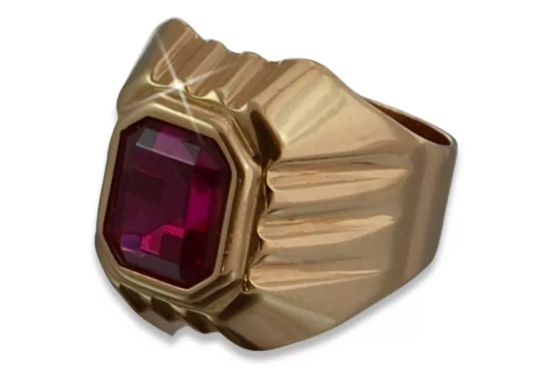 Rusă a crescut sovietice 14k 585 aur men's signet inel vsc002