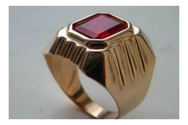 Rusă a crescut sovietice 14k 585 aur men's signet inel vsc002