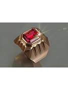 Rusă a crescut sovietice 14k 585 aur men's signet inel vsc002