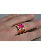 Rusă a crescut sovietice 14k 585 aur men's signet inel vsc002