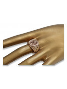 Руска роза Съветски 14k 585 злато Мъжки пръстен за печат vsn053