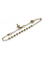 Pulsera★ rosario de oro rosa amarillo russiangold.com ★ Oro 585 333 Precio bajo