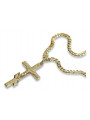 Złoty krzyż prawosławny z łańcuszkiem ★ złotychlopak.pl ★ Próbka złota 585 333 Niska cena
