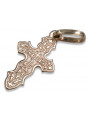 Unikalny krzyż ortodoksyjny z czerwonego złota 14k 585 oc014r