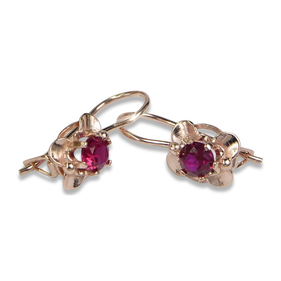 Details about    ve114rp Russian Alexandrite Emerald Ruby etc silver rose gold plated earring!