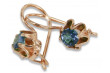 Russian Soviet silver rose gold plated 925 Alexandrite Ruby Emerald Sapphire Aquamarine Zircon ... earrings vec013rp