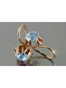 Vintage silver rose gold plated 925 Alexandrite Ruby Emerald Sapphire Aquamarine Zircon ... earrings vec013rp