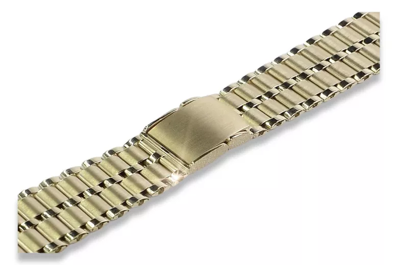 Yellow man's 14k gold watch bracelet mbw007y