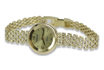 Reloj italiano amarillo 14k 585 dorado lady Geneve lw069y