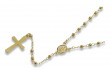 Italian yellow 14k gold 585 rosary chain rc004y