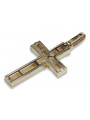 Złoty krzyż Katolicki 14k 585 zawieszka krzyżyk z Jezusem żółte złoto ctc016y