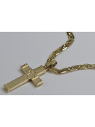 Italienische Gelbgold Katholische Kreuz & Kette ctc016yM&cc031y