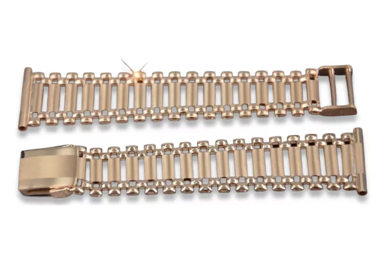 Gold Tone Steel Metal Bracelet Replacement Watch Band Strap Push Butterfly  Clasp #5012