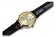 Italian Yellow 14k gold Rolex style Lady watch Geneve lw118y