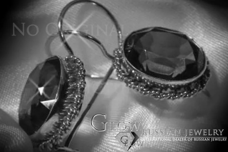 Vintage silver 925 Alexandrite Ruby Emerald Sapphire Aquamarine Zircon ... earrings vec007s