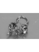 Vintage silver rose gold plated 925 Alexandrite Ruby Emerald Sapphire Aquamarine Zircon ... earrings vec069sgp