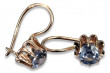 Russian Soviet silver rose gold plated 925 Alexandrite Ruby Emerald Sapphire Aquamarine Zircon ... earrings vec092rp
