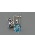 Vintage silver 925 Alexandrite Ruby Emerald Sapphire Aquamarine Zircon ... earrings vec111sgp