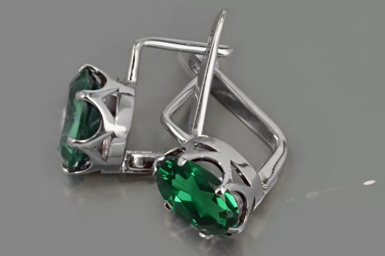 Russisches sowjetisches Silber 925 Alexandrit Rubin Smaragd Saphir Aquamarin Zirkon ... Ohrringe vec111sgp