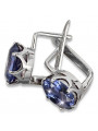 Vintage silver 925 Alexandrite Ruby Emerald Sapphire Aquamarine Zircon ... earrings vec111sgp