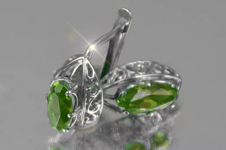 Russisches sowjetisches Silber 925 Alexandrit Rubin Smaragd Saphir Aquamarin Zirkon ... Ohrringe vec141sgp