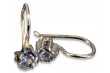 copy of Russian Soviet silver rose gold plated 925 Alexandrite Ruby Emerald Sapphire Aquamarine Zircon ... earrings vec053sgp