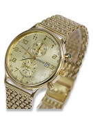 Часы из золота 14 карат 585 пробы с браслетом Geneve mw005ydy&mbw013y
