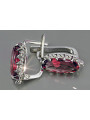 Vintage silver 925 Alexandrite Ruby Emerald Sapphire Aquamarine Zircon ... earrings vec174s
