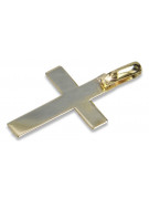 "Exquisites 14K Gelb- & Weißgold Italienisches Katholisches Jesus-Kreuz" ctc007yw