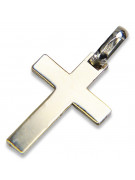 Luxuriöses 14K Gelb- & Weißgold Italienisches Katholisches Jesus-Kreuz ctc013yw