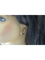 "No Stones 14K 585 Gold Vintage Cakes рогалик Earrings" ven046