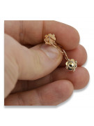 "Or rose 14 carats vintage d'origin 585 - Boucles d'oreilles feuille sans pierres" ven082