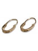 "Elegante 585er Gold Vintage Hoops Ohrringe in Originalrosa, Keine Steine" ven095