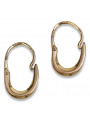 "Elegante 585er Gold Vintage Hoops Ohrringe in Originalrosa, Keine Steine" ven095