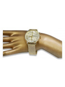 Жълт 14k 585 златен мъжки часовник Geneve mw005y&mbw014y