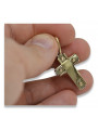 Złoty krzyż Katolicki 14k 585 zawieszka krzyżyk z Jezusem ctc025y