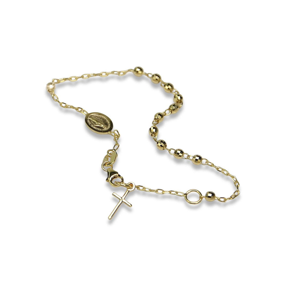 9k gold rosary bracelet – Aliki Jewellery