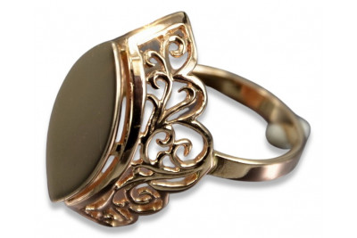 "Оригинално ретро розово злато 14k масивен пръстен" vrn008