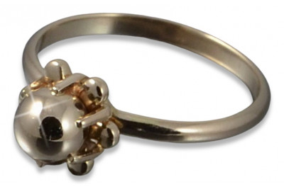 "Уникальное винтажное розовое кольцо из золота 14 карат без камней" vrn018