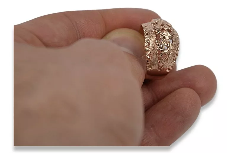 Russian Soviet rose pink 14k 585 gold Vintage ring vrn107