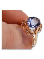 Russian Soviet rose 14k 585 gold Alexandrite Ruby Emerald Sapphire Zircon ring  vrc075